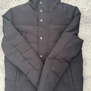 Journeyman Black Puffer Jacket - Detachable Hood (S)